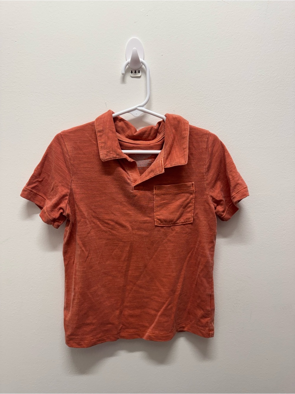 Men's Short Sleeve Polo Shirt - Rust Orange